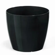 Donice - LAMELA Osłonka plastikowa Magnolia czarna 15,5cm - miniaturka - grafika 1