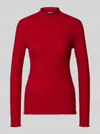 Bluzki damskie - Bluzka z długim rękawem o kroju slim fit z mieszanki lyocellu - miniaturka - grafika 1