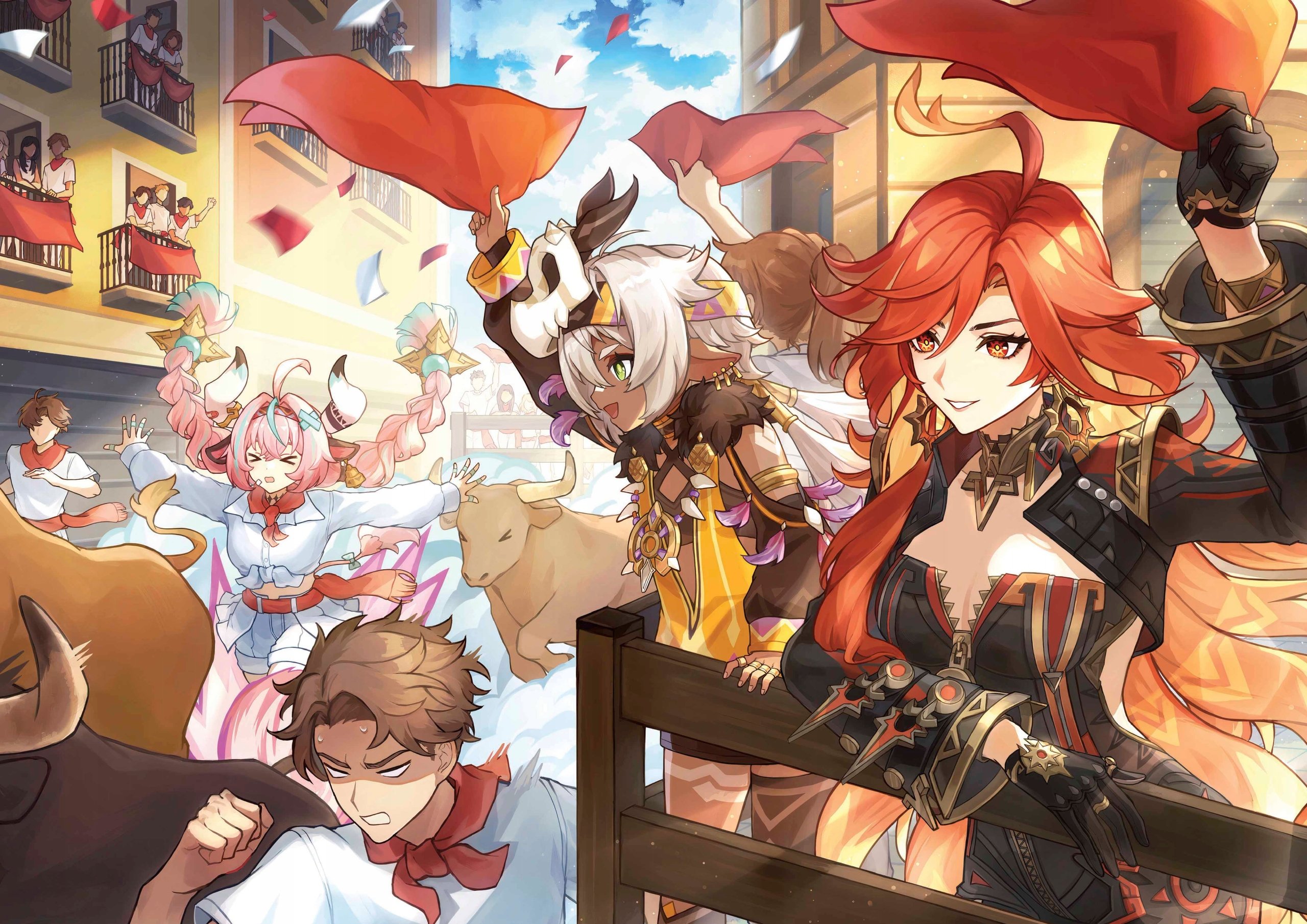 Plakat A3 Genshin Impact Anime Gra Mavuika Iansan Varesa