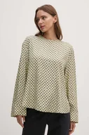 Bluzki damskie - Tommy Hilfiger bluzka damska kolor żółty wzorzysta WW0WW42285 - miniaturka - grafika 1