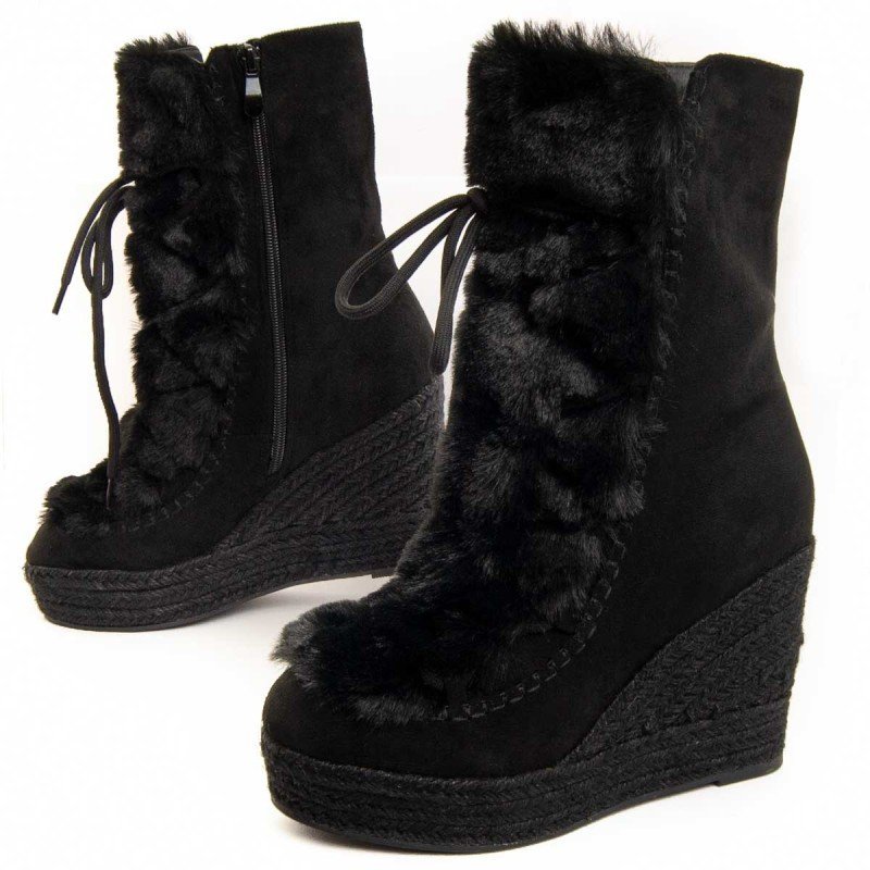 Buty koturnowe Montevita Bottavita21 czarne