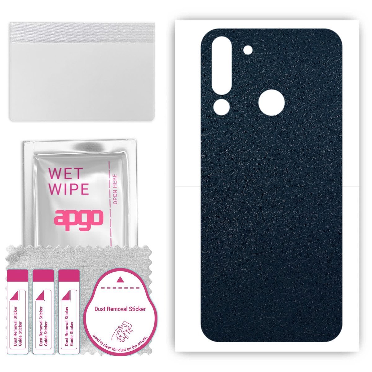 Folia naklejka skórka strukturalna na TYŁ do HTC Wildfire E3 - Skóra Granatowa - apgo SKINS
