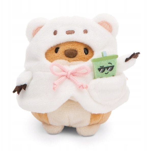 NICI 61146 Maskotka Pies Hiro 8cm z herbatą bąbelkową i kostiumem niedźwiedzia polarnego w pudełku prezentowym MyMochi