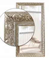 Lustra - Ekskluzywne lustro z górnej półki w drewnianej rzeźbionej ramie 140x60 d12 - miniaturka - grafika 1