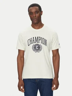 Champion T-Shirt 221174 Écru Regular Fit - Koszulki męskie - miniaturka - grafika 1