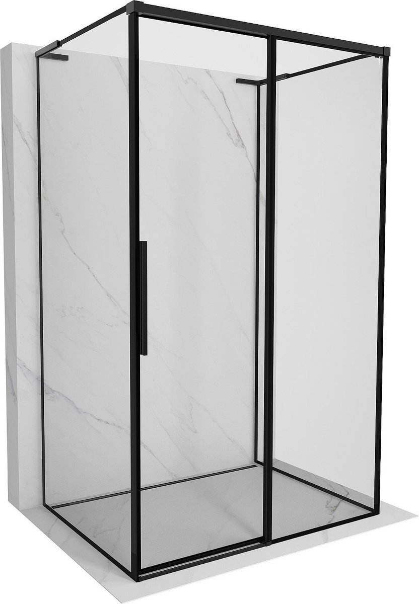 Mexen Rox-3S L kabina prysznicowa 3-ścienna rozsuwana prawa 100 x 80 cm, czarna ramka, czarna - 8C2L-100-080-70-70-3S-P