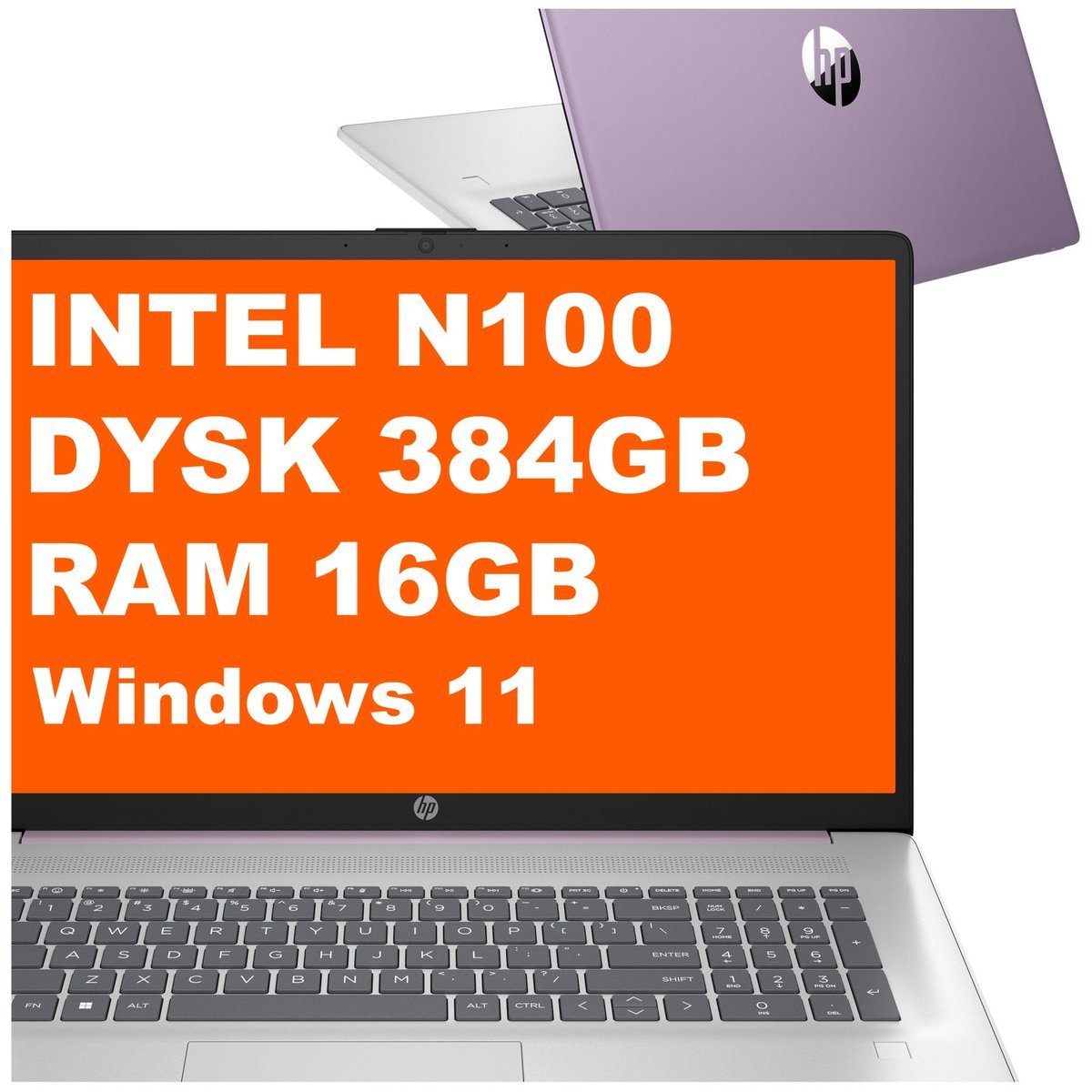 HP 17-cn3163ds / BS6Y5UA / Intel N100 / 16GB / 384GB / Intel UHD / HD+ / Win 11 / Fioletowy