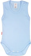 Body dla niemowląt - BODY ramiączko RAMKA bez rękawa NIEBIESKIE r 92 KLEKLE - miniaturka - grafika 1