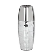 Wazony i flakony - Wazon Dekoracyjny Mirona (06) (Fi) 12X30Cm Srebrny - miniaturka - grafika 1