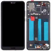 Części serwisowe do telefonów - Wyświetlacz LCD + ekran dotykowy Huawei P20 EML-L09 EML-L29  (Regenerowany) Ramka czarna - miniaturka - grafika 1