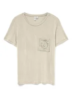 Koszulki i topy damskie - Vero Moda Koszulka w kolorze beżowym - miniaturka - grafika 1