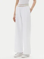 Spodnie sportowe damskie - EA7 Emporio Armani Spodnie dresowe 7W000281 AF12501 U0002 Beżowy Regular Fit - miniaturka - grafika 1