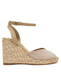 Tommy Hilfiger Espadryle Chambray High Wedge Espadrille FW0FW08588 Beżowy - Espadryle damskie - miniaturka - grafika 1