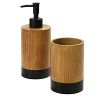 Akcesoria łazienkowe - Zestaw Laon Dozownik na mydło + kubek łazienkowy - miniaturka - grafika 1