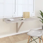 Ławy i stoliki kawowe - Lumarko Składany stolik kawowy, szarość betonu, 100x60x56 cm - miniaturka - grafika 1