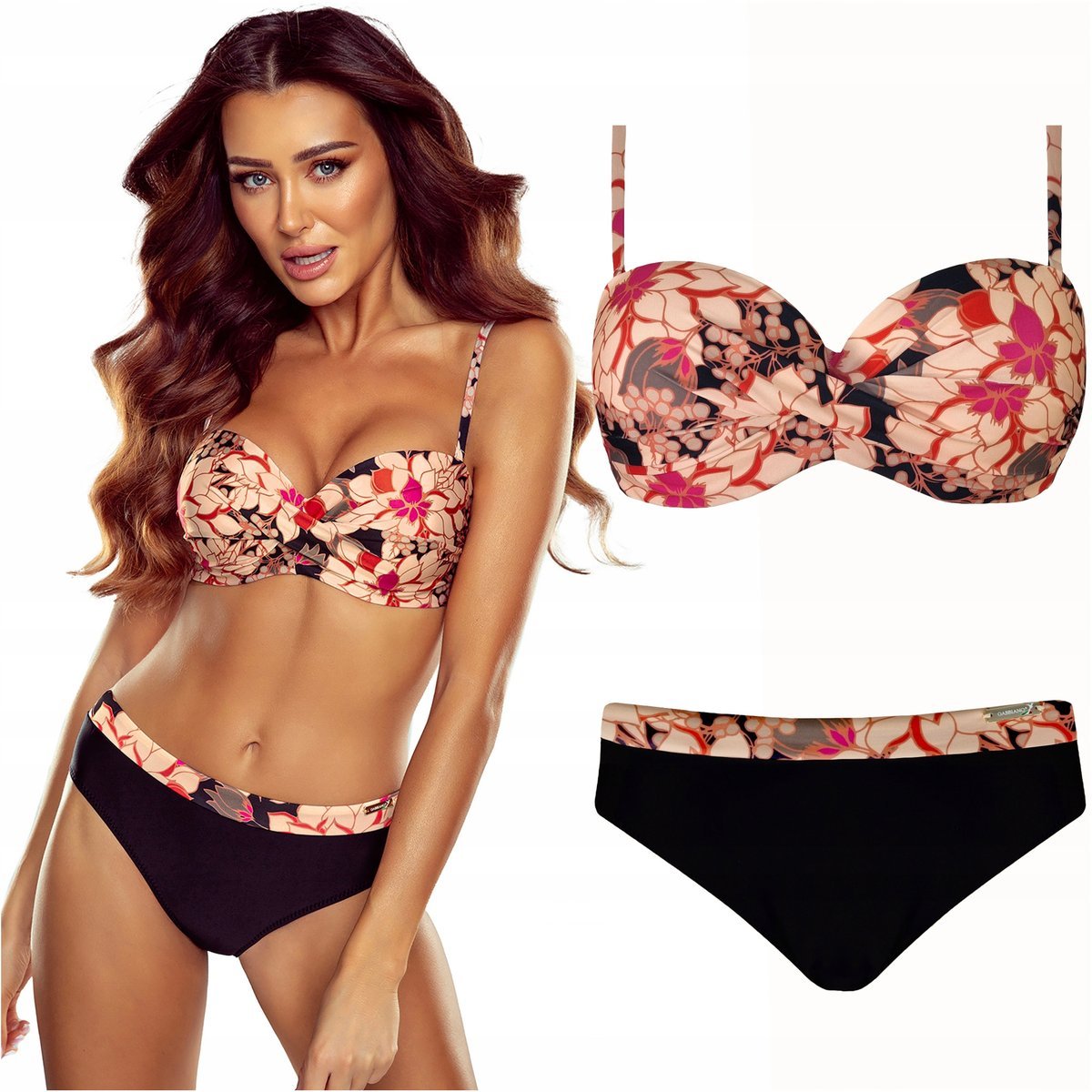 Strój kąpielowy dwuczęściowy push up GABBIANO Evita-DX 12/B 44B XXL 90B
