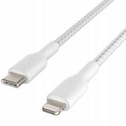 Kable USB - Belkin Kabel Boost Charge Braided USB-C do Lightning 2m, biały 745883788446 - miniaturka - grafika 1
