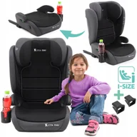 Foteliki samochodowe - FOTELIK SAMOCHODOWY MODEL HUGO CZARNO-SZARY R129 100-150 CM ISOFIX + GRATIS - miniaturka - grafika 1