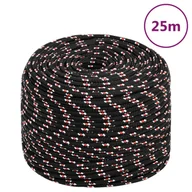 Żeglarstwo - Linka żeglarska, czarna, 8 mm, 25 m, polipropylen - miniaturka - grafika 1