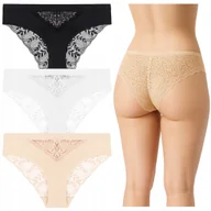 Majtki damskie - MAJTKI DAMSKIE FIGI Bikini Koronka Kobiece Seksowne MORAJ 3-Pak r. XL - miniaturka - grafika 1