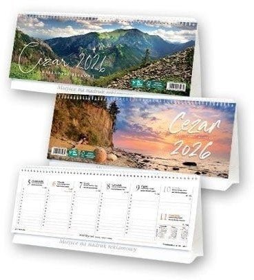Kalendarz 2026 biurowy stojący Cezar MIX