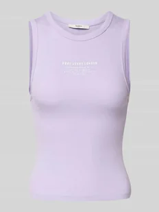 Top o kroju slim fit z mieszanki bawełny model ‘VIV’ - Koszulki i topy damskie - miniaturka - grafika 1