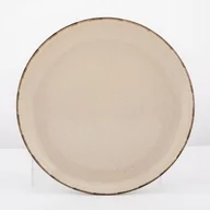 Talerze - Talerz porcelanowy Reactive Ivory nakrapiany deserowy 20 cm beżowy - miniaturka - grafika 1