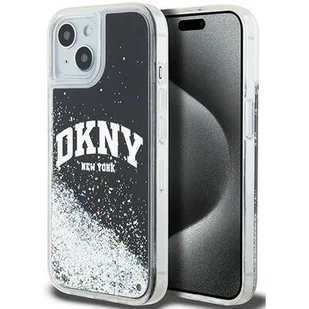 Oryginalne Etui IPHONE 13 / 14 / 15 DKNY Hardcase Liquid Glitter Big Logo (DKHCP15SLBNAEK) czarne - Etui i futerały do telefonów - miniaturka - grafika 1