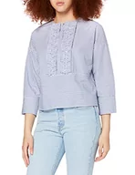 Koszule damskie - Yargıcı Damska koszula Placket Detail, Wielokolorowy (Blue Multi Color 201), S - miniaturka - grafika 1