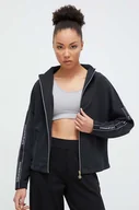 Bluzy damskie - EA7 Emporio Armani bluza damska kolor czarny gładka - miniaturka - grafika 1