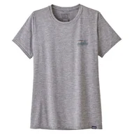 Koszulki sportowe damskie - Koszulka damska Patagonia W's Cap Cool Daily Graphic Shirt Rozmiar: XS / Kolor: szary - miniaturka - grafika 1