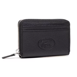 Portfele - Lacoste Mały Portfel Damski Xs Zip Coin Wallet NF3406NL Noir 000 - grafika 1