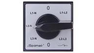 Inne akcesoria elektryczne - Spamel Spółdzielnia Inwalidów Przełącznik woltomierza 3xL-L i 3xL-N do wbudowania ŁK15-4.883\P03 - miniaturka - grafika 1