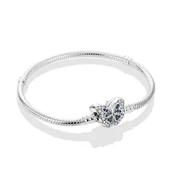 Bransoletki - Bransoletka Modułowa Pandora Srebro 925 Charms Motyl 21 cm - miniaturka - grafika 1