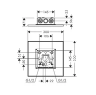 Deszczownice - Axor ShowerSolutions Deszczownica 30x30 cm czarny chrom szczotkowany 35317340 - odbiór osobisty: Kraków, Warszawa - miniaturka - grafika 1