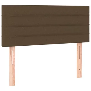 Lumarko Zagłówek do łóżka z LED, ciemnobrązowy, 100x5x78/88 cm, tkanina - Inne meble do sypialni - miniaturka - grafika 5