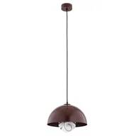 Lampy sufitowe - Wisząca lampa Piava w odcieniu czekoladowego brązu - miniaturka - grafika 1