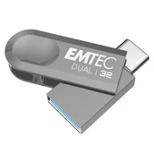 Pendrive - Emtec D280 Dual 32 GB USB Type-A / USB Type-C 3.2 Gen 1 (3.1 Gen 1) Srebrny ECMMD32GD283 - miniaturka - grafika 1