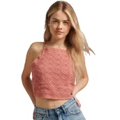 Koszulki i topy damskie - Superdry Vintage Crop Crochet Top damski - miniaturka - grafika 1