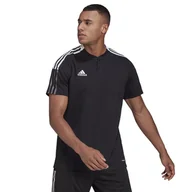 Koszulki męskie - Adidas, Koszulka męska, Polo TIRO 21 GM7367, czarny, rozmiar S - miniaturka - grafika 1