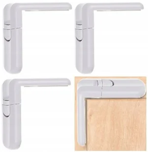 Zabezpieczenia Blokada do Szuflad Szafek Kąt 4 szt - Zabezpieczenia dla dzieci Zabezpieczenia Blokada do Szuflad Szafek Kąt 4 szt - Zabezpieczenia dla dzieci - miniaturka - grafika 1