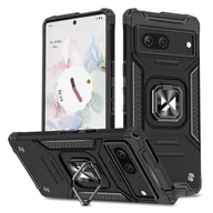Etui i futerały do telefonów - Wozinsky Ring Armor etui Google Pixel 7 pancerny pokrowiec uchwyt magnetyczny ring czarne - miniaturka - grafika 1