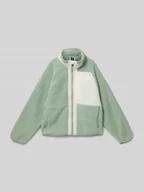 Kurtki i płaszcze dla dziewczynek - Kurtka z polaru z wyhaftowanym logo model ‘YUMIORI’ - miniaturka - grafika 1