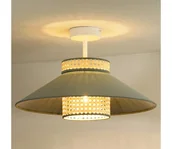 Lampy sufitowe - Duolla - Żyrandol natynkowy RIO RATTAN 1xE27/15W/230V śr. 45 cm zielony/rattan - miniaturka - grafika 1