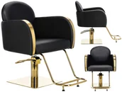 Fotele fryzjerskie - Fotel fryzjerski Zane hydrauliczny obrotowy do salonu fryzjerskiego podnóżek chromowany krzesło fryzjerskie - miniaturka - grafika 1