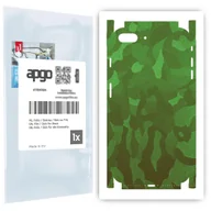 Szkła hartowane na telefon - Folia naklejka skórka strukturalna na TYŁ+BOKI do Apple iPhone 7 Plus -  Moro | Camo Zielony - apgo SKINS - miniaturka - grafika 1