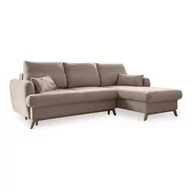 Narożniki - Beżowy narożnik rozkładany Miuform Scandic Lagom, prawostronny - miniaturka - grafika 1