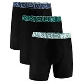 Majtki męskie - Bokserki męskie Under Armour Performance Tech Mesh - Solid 6in 3Pack Refresh Mint M - miniaturka - grafika 1
