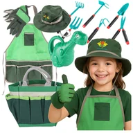 Zabawy w naśladowanie dorosłych - Zestaw Małych Narzędzi Ogrodniczych dla Dzieci z Torbą + Strój Ogrodnika - miniaturka - grafika 1