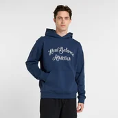 Bluzy męskie - Bluza męska New Balance MT51935NNY granatowa - miniaturka - grafika 1